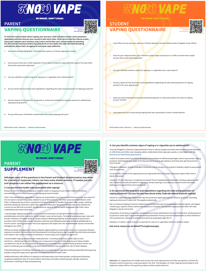 KNOW Vape Parent Resources